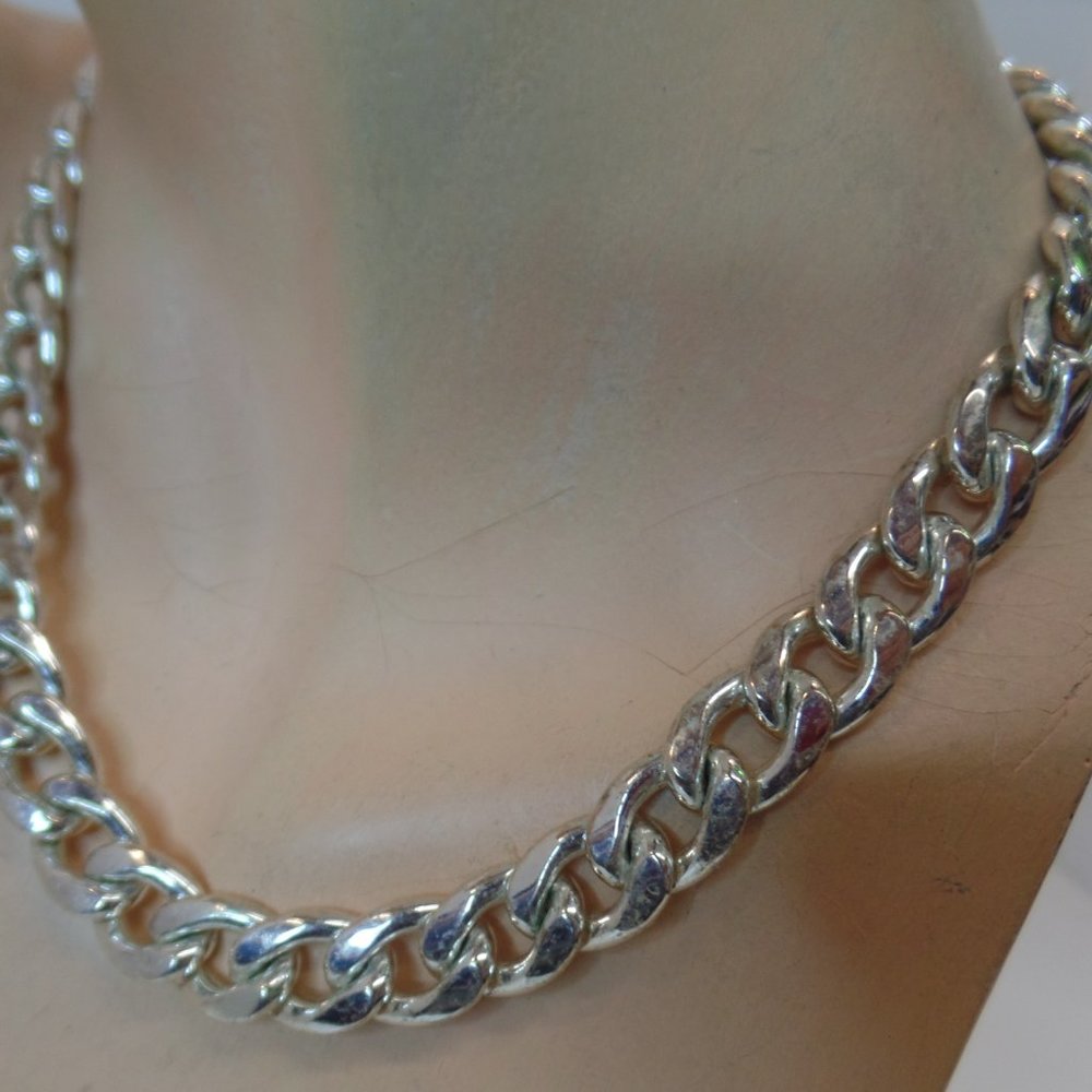 Mia Fiore Made in Italy Daydema Bronze Italy Silver Thick Chain Toggle Closure - Picture 2 of 11